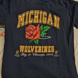 Vintage Michigan Wolverines Big Ten Champs 1992 T Shirt